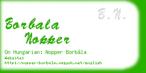borbala nopper business card